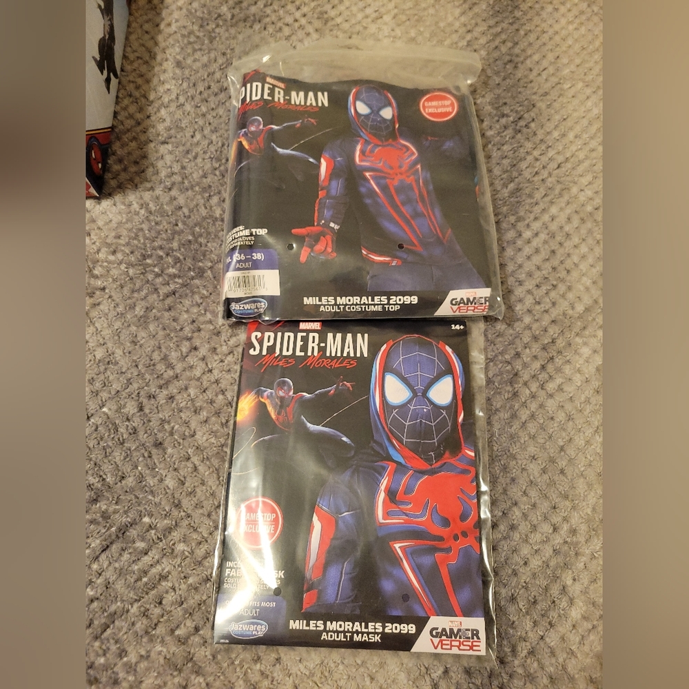 Spider-Man Miles Morales 2099 shirt and mask adult custom